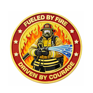 Monedas Conmemorativas de Bombero, Grandes, Económicas, Personalizadas, Bañadas en Oro, con Esmalte Suave, Modernas y Tradicionales - Product Image 5