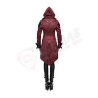 Outwear Herren Goth-Mantel Hoodie Tailcoat Jacke