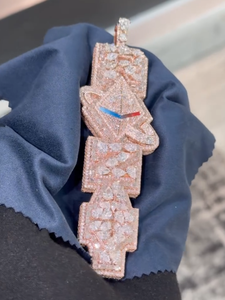 Joyería de Lujo para Hombre, Plata 925 Premium con Diamantes Cultivados en Laboratorio, Letra Árabe Artística, Estilo Hip Hop, Streetwear, para Fiestas, Moda Élite - Product Image 2