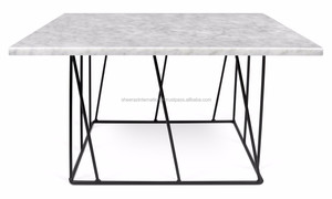 โต๊ะกลางหินอ่อนสไตล์คลาสสิกที่ทันสมัยสำหรับห้องนั่งเล่นปรับขนาดได้พร้อมโต๊ะกาแฟเหล็กและหินอ่อนแบบใหม่ - Product Image 6