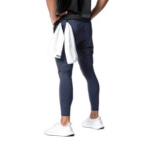 Pantalones de chándal de cintura alta para gimnasio y fitness para hombre, Jogger de nailon personalizable con entrenamiento deportivo, ajuste elástico para actividades al aire libre - Product Image 5