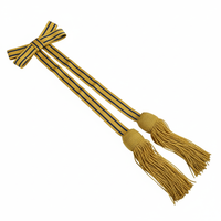 Écharpe de cérémonie de style britannique la mieux notée, personnalisée en mélange Mylar + Viscose, avec pompons, pour officier