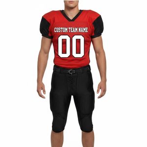 Custom Wholesale Sublimated American Football Uniform Jersey Pants <b>Set</b> Sports Wear Practice Wear With Low MOQ - Product Image 2