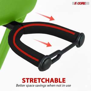 5Core Foldable <b>Padded</b> Guitar <b>Stool</b> with Backrest & Foot Rest for Musician - Product Image 6