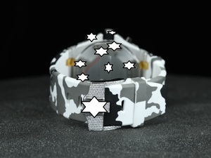 Luxury Men's Stainless Steel <b>Watch</b> With Sapphire Crystal Analog Dial 42mm Round <b>Case</b> Silicone Band Luminous Quartz Movement - Product Image 2