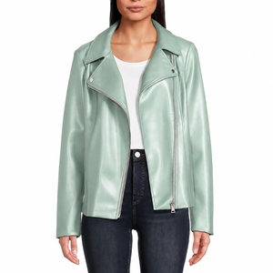 Veste en cuir véritable pour femme fabriquée au Pakistan, qualité supérieure, coupe ajustée, logo personnalisé, manches longues, mode hiver, vente en gros - Product Image 4