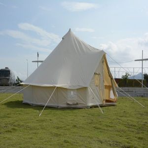 Tenda da famiglia in tela di cotone 4M/5M spaziosa resistente e Versatile per campeggio all'aperto a caccia di Glamping 4 stagioni - Product Image 2