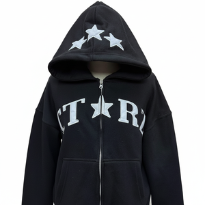 Nuevo estilo, mejor material, sudadera con capucha y cremallera, logotipo bordado personalizado, precios económicos, fabricante líder, sudaderas personalizadas para hombre. - Product Image 4