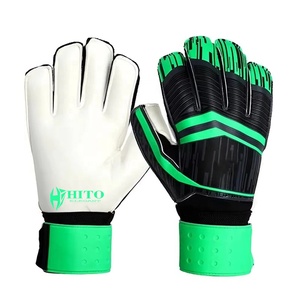 Guantes de Portero de Neopreno Negro y Verde con Diseño Personalizado, Látex Alemán Grabado, Correa de Látex Alemán de 4mm, Palma Plana - Product Image 1