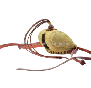 Capucha de cetrería estilo Qatarí de cuero genuino con tirantes de cuero Capucha Hawking árabe tradicional - Product Image 2