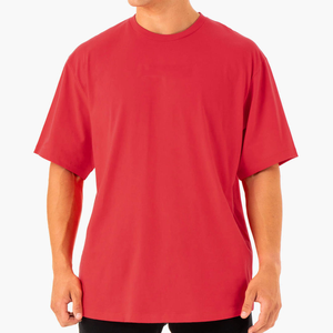 T-shirt décontracté à manches courtes et col rond en coton 200 g/m² pour homme, couleur unie, coupe ample, design vierge, vente chaude - Product Image 1