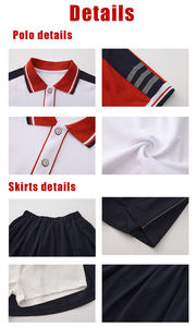 Uniforme scolaire personnalisé OEM avec logo pour les petites filles de la maternelle, jupe écossaise verte - Product Image 5