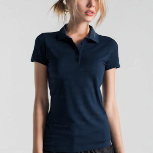 Polo de Manga Corta Holgado para Mujer, Cuello Camisero, Camisetas Polo de Verano para Mujer, Camiseta Polo 100% Algodón para Mujer - Product Image 2