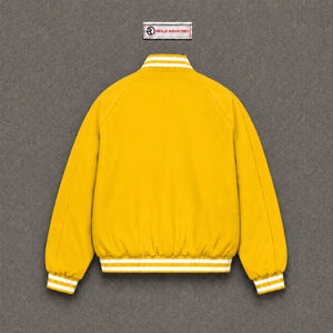 Veste universitaire confortable en laine jaune pour hommes, vente en gros, avec fournisseur fabricant classique, export, nouvelle veste d'hiver à la mode - Product Image 6