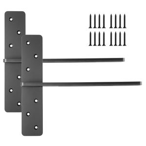 Supports d'étagère en forme de T, 2 pièces, en acier massif, capacité de 200lbs/90kg, 14x2.89x12/355.6x73.5x304.8mm - Product Image 1