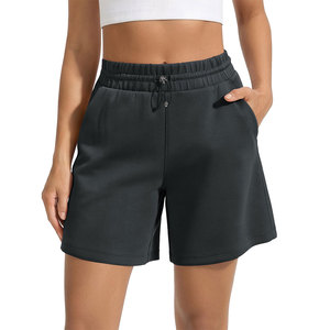 Pantalones Cortos de Mujer de Cintura Alta con Cordón Ajustable, Transpirables, 100% Algodón, para Deporte al Aire Libre, Casuales, Tallas Grandes, Estilo Urbano, en Oferta Online - Product Image 1