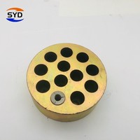 Cône d'ancrage post-tendu en acier allié avec chevilles à tête ronde, finition noire, capacité 1860Mpa pour applications en béton