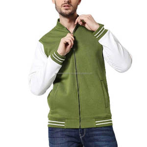 100% <b>Wool</b> Rose Embroidery Varsity Bomber Jacket Stand Collar with Customizable Letter Jacket - Product Image 6