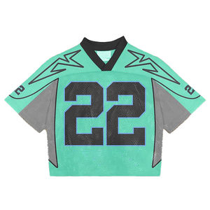 Maillot d'entraînement de football en mesh pour hommes, grande taille, imprimé par transfert thermique, couleurs personnalisées, logo personnalisé, respirant, 100% football - Product Image 4