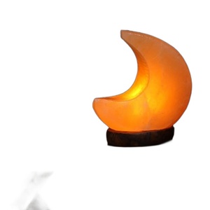 High Purity Natural Himalayan Pink Salt Lamp Moon Shaped Light <b>Night</b> <b>Stand</b> Decor - Product Image 1