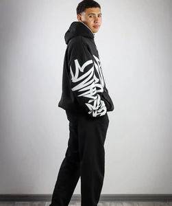 Sudadera con capucha y cremallera con estampado Y2K para hombre, sudadera extragrande estilo Hip Hop Punk, chaqueta informal de estilo urbano - Product Image 4