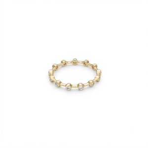 Anillo de Compromiso con Diamante de Laboratorio Redondo Brillante, Certificado IGI, con Engaste de Oro Sólido de 10K, 14K o 18K, Claridad DEF Color VS VVS, Eternidad Completa - Product Image 3
