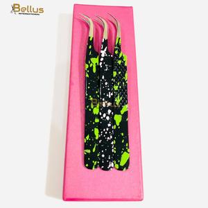 Luxury Durable Stainless Steel Tip Isolation Lash Tweezers Curved with Pendant Charm Extension Tool - Product Image 3