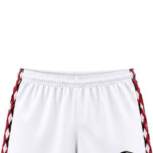 Shorts de lacrosse unisexe blanc et rouge en polyester, coupe athlétique, uniforme sportif léger, tenue d'entraînement pour équipe, vêtements de match - Product Image 5