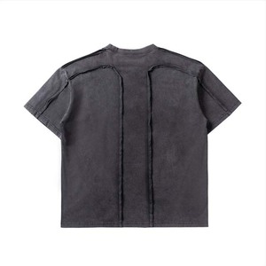 Custom Dripping Print Oversized Short Sleeve Men's T-<b>Shirt</b> Streetwear Jersey O-Neck Black - Product Image 2