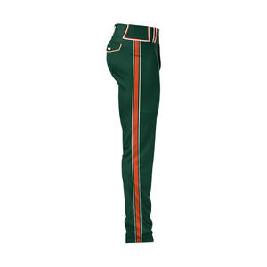 Pantalon de baseball pour homme, bleu marine et rayures rouges, coupe ajustée, en polyester, anti-humidité, avec braguette boutonnée, vêtement de sport - Product Image 5