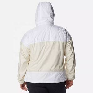 Chaqueta Cortavientos Ligera con Capucha para Mujer, Tallas Grandes, Impermeable, Diseño Color Block, Deportiva, Casual, para Exteriores - Product Image 4