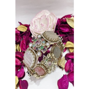 Beautiful Premium Quality Gold Plated Zircon <b>Charm</b> Bracelet Trendy Designer for Women Wedding Party Wear Collection - Product Image 1