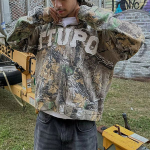 เสื้อฮู้ดสตรีทแวร์แบบสั่งทำพิเศษ ปักลาย ตกแต่งด้วยผ้าปะติด หนานุ่ม ผ้าฝ้าย 100% พิมพ์ลายทั่วตัว สำหรับผู้ชาย ฤดูหนาว - Product Image 3