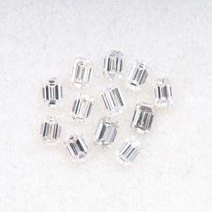 Diamant de laboratoire taille émeraude 3.0 x 2.0 mm, diamant HPHT, diamant blanc, diamant de laboratoire transparent pour la fabrication de bijoux et de bracelets - Product Image 2