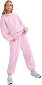 Conjunto de Sudadera con Capucha Oversize y Pantalones de Chándal de Forro Polar Premium para Mujer, Conjunto Deportivo de Sudadera con Capucha y Pantalones de Chándal para Mujer - Product Image 5