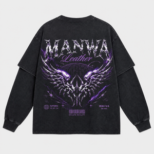 เสื้อยืดแขนสั้นผ้าเดนิมทรงปกติ MANWA 100% คอตตอน ดีไซน์คอกลมสไตล์สตรีทแวร์ลำลองสำหรับผู้ชาย ราคาประหยัด - Product Image 5