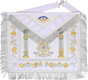 Custom Color Embroidered 3D Heavy Duty High Quality Customized Masonic Regalia Aprons for Funeral Use Masonic Craft PAST - Product Image 2