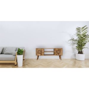 Mobili artigianali Rosalie Console in legno massello tavolo elegante Media unità - Product Image 3