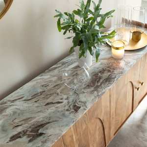 Aparador de mármol Vandana Sereno Altis y madera de acacia - Product Image 4