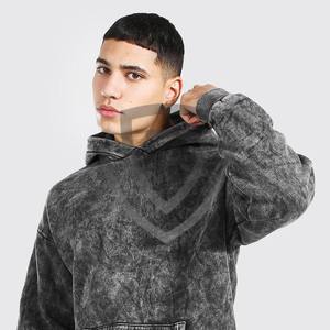 Sweat-shirts à capuche délavés pour hommes, en coton décontracté, style vintage, tissu doux, coupe confortable - Product Image 5