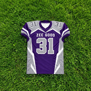 Camiseta de fútbol americano de malla de primera calidad, a la moda, al por mayor, ropa deportiva, camisetas de fútbol americano de manga corta para hombre - Product Image 4