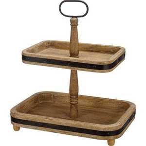 Tier <b>Tray</b> Stand 2 Tiered <b>Tray</b> for Decors - Product Image 1