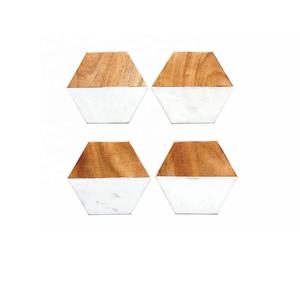 Ensemble de 4 sous-verres en marbre et bois Royal Standard pour table à manger sous-verre moderne pour la décoration de la maison - Product Image 4