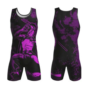 High Quality Spandex/Polyester Customizable Quick Dry Lightweight Wrestling <b>Singlet</b>-Latest Design Low MOQ for <b>Men</b> Adults - Product Image 1