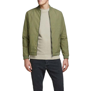 Customized Wholesale Price High Quality Men's Casual Satin Jackets OEM Custom Front Canvas Waterproof Breathable Plain Dyed - Product Image 6