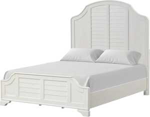 Cadre de lit moderne en pin massif durable, style côtier, avec tête de lit à lattes, nécessite un sommier, design de mobilier traditionnel - Product Image 6