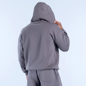 Sudadera con Capucha de Forro Polar para Hombre, Personalizada con Logotipo Frontal, Venta al por Mayor, Color Sólido, Manga Larga, con Bolsillos, Tejida, para Invierno, Última Colección - Product Image 6