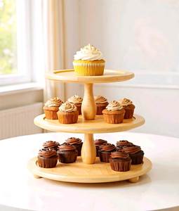 Support à gâteau en bois de luxe pour la présentation de desserts, les buffets de mariage et la décoration de pâtisseries haut de gamme - Product Image 5