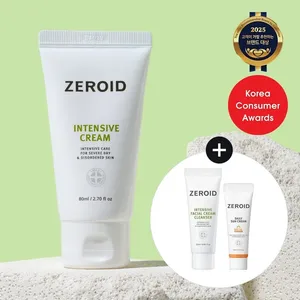 ZEROID Crema Intensiva 80ml Juego de Cuidado DE LA Piel de Buena Calidad con Crema Limpiadora 25ml y Crema Solar Diaria 10ml - Product Image 1