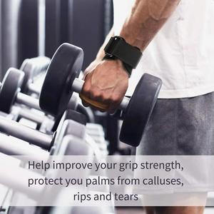 Guantes de Gimnasia Unisex para Levantamiento de Pesas, Tamaño Personalizado, Protector de Palma de Cuero Vacuno, Entrenamiento Físico con Cuero y Goma - Product Image 4